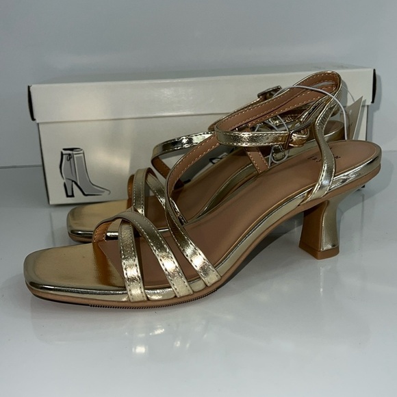 a new day Gold Strappy Heels - Picture 1 of 10